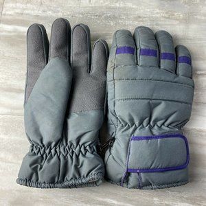 Tinsulate Winter Snow SKI Gloves Size XLarge Insulation Gray and Purple